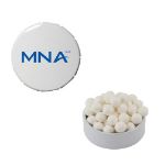 White round mint tins