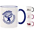 Two Tone 11 oz Custom Ceramic Mugs with promotional logo