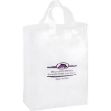 Clear Frosted Plastic Shopping Bags 10 x 5 x 13