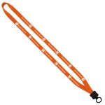 1⁄2" Knitted Cotton Custom Lanyards in Orange
