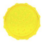 Yellow Plastic Extract Grinder customized with your logo.