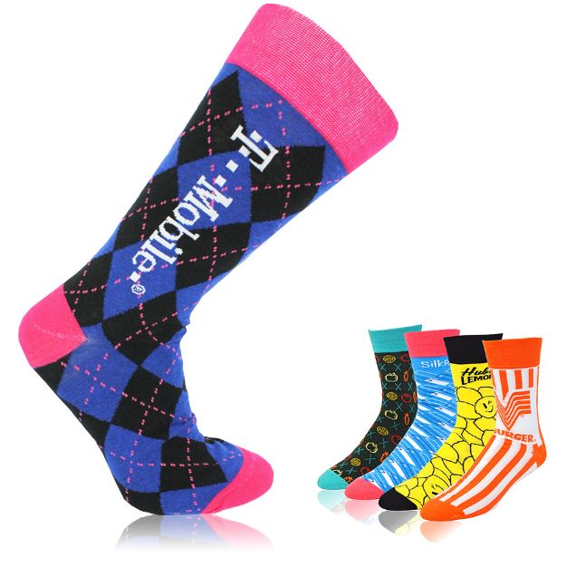 Promotional Dress Socks Custom Printed