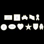 Custom Lapel Pin Shapes Available with Custom Imprint