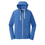 New Era Sueded Cotton Blend Full-Zip Hoodie. NEA122 Royal Heather