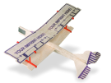 Custom Balsa Biplane Glider with Logo