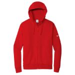 Nike Club Fleece Sleeve Swoosh Full-Zip Hoodie NKDR1513 UniRed